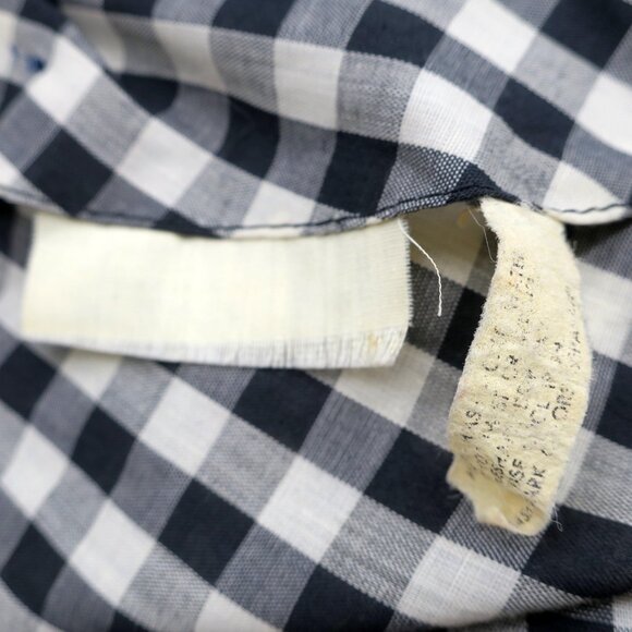 Vintage Cottagecore Blue Midi Dress Gunne Sax Style Prairie Gingham Womens Small - Picture 5 of 6